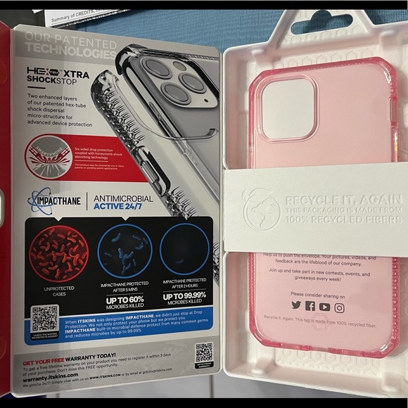 IPhone 12/12 PRO MAX CASE, Pink Clear by Spectrum-ITSKINS, Never Opened! - Picture 7 of 9